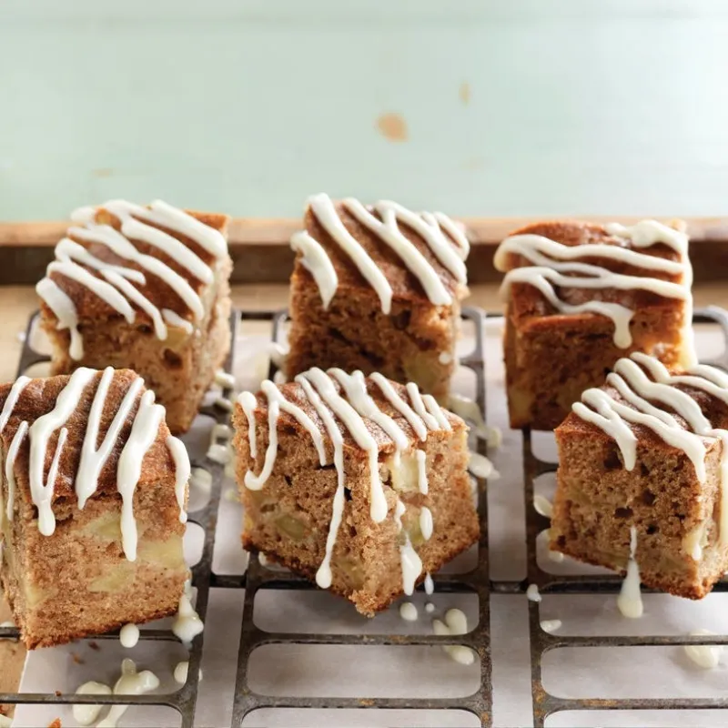 Apple Cinnamon Coffee Cake with Cream Cheese Glaze