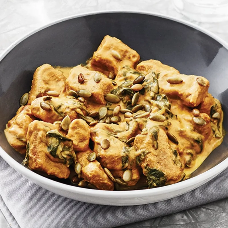 Pumpkin Gnocchi with Creamy Pumpkin Spinach Sauce