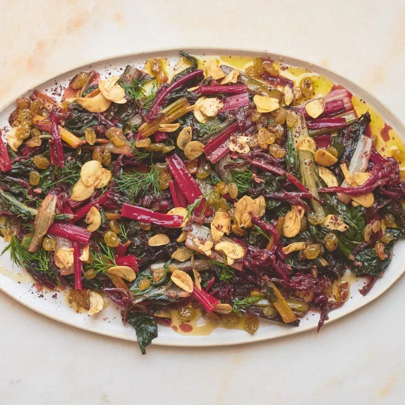 Side of Greens with Crispy Garlic from OTK: Extra Good Things