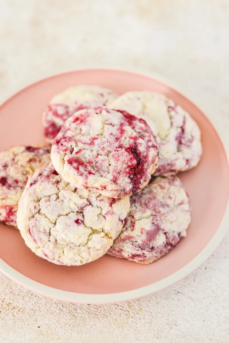 Raspberry Lemon Cookies (vegan, gluten free)