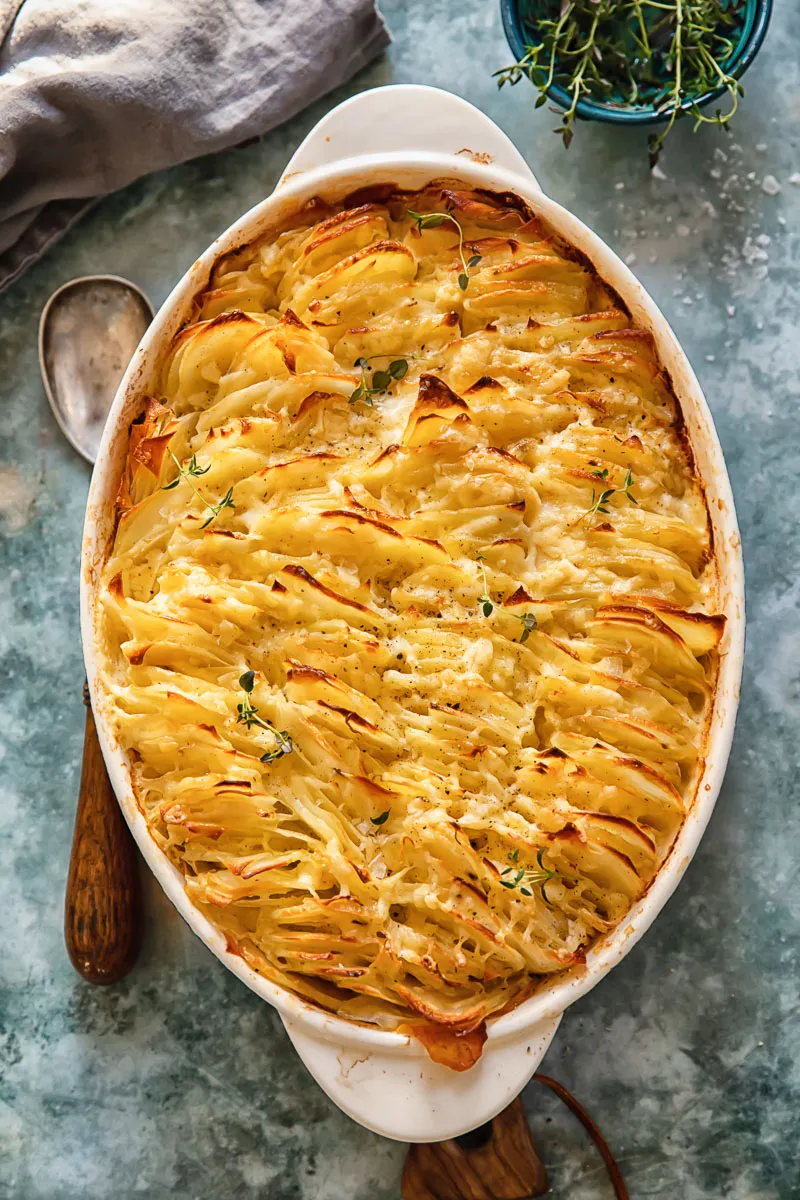 Scalloped Potatoes with Caramelised Shallots