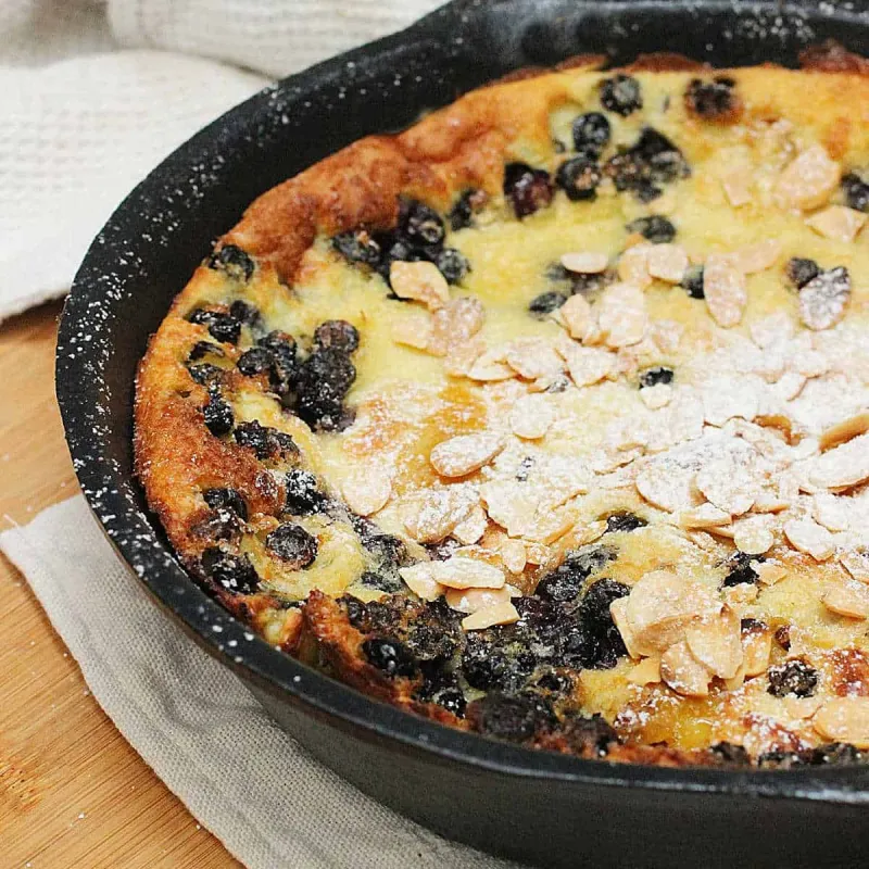 White Chocolate Blueberry Dutch Pancake