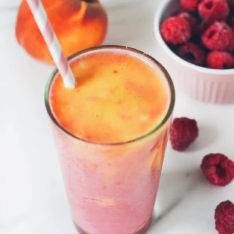 Sunrise Peach Raspberry Smoothie
