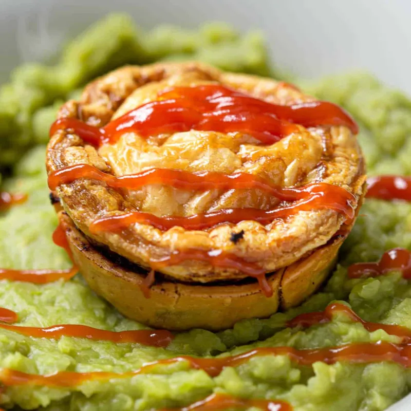 Pie Floater Recipe with Pea Soup