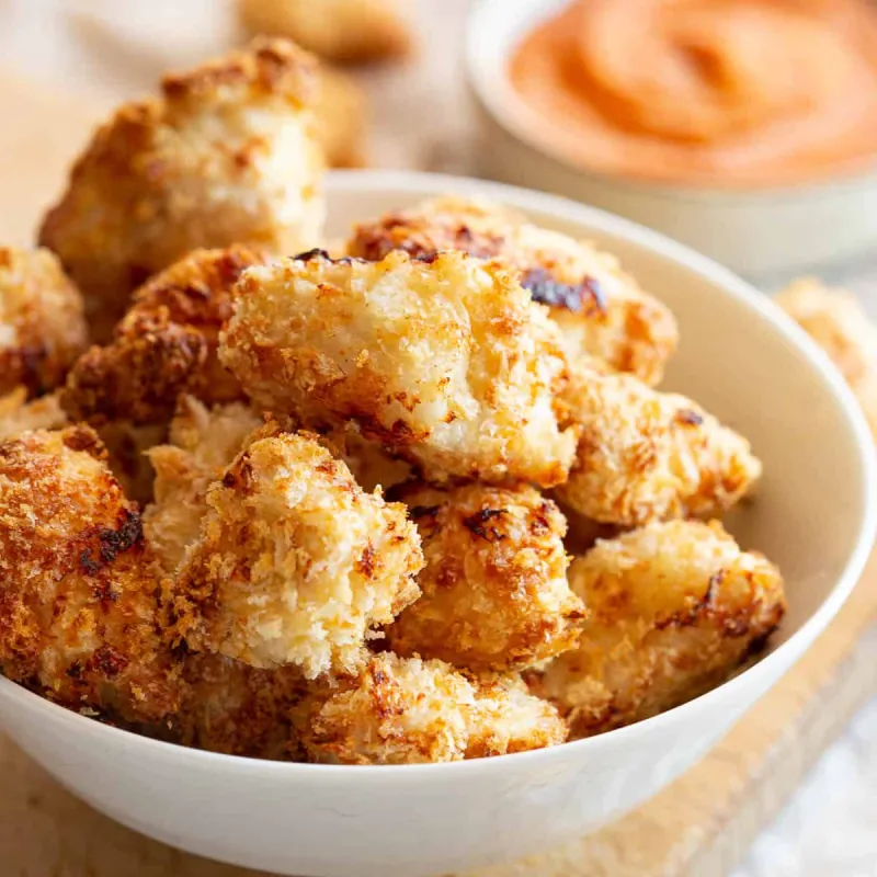 Crispy Air Fryer Popcorn Chicken with Panko!