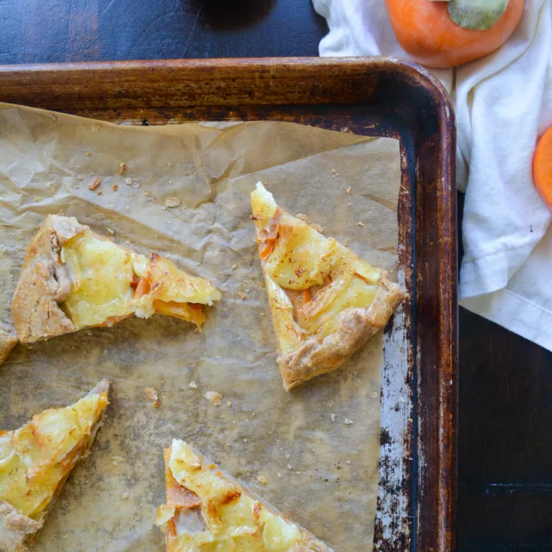 Persimmon and Camembert Galette