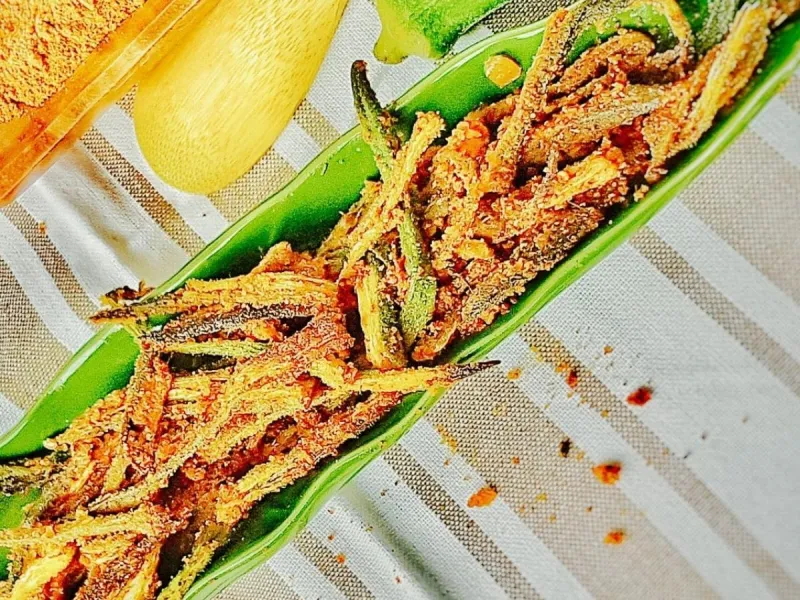 Low-carb Kurkuri Okra Recipe (Vegan)