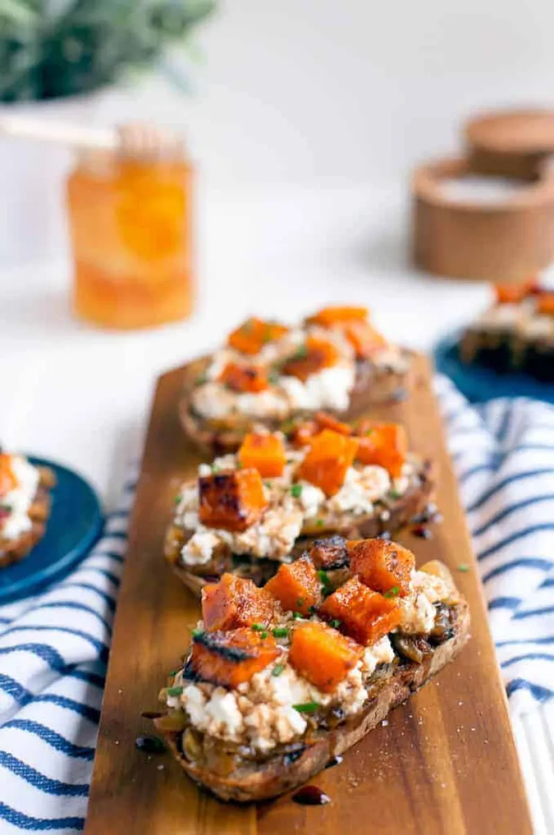 Butternut Squash Crostini with Ricotta Cheese