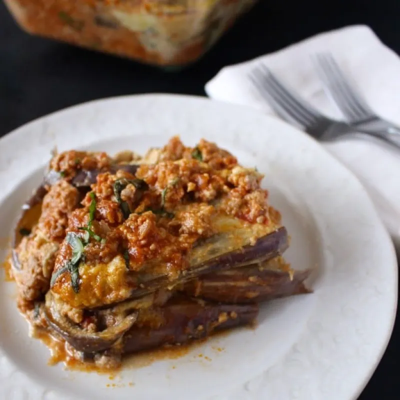 Turkey Eggplant Lasagna