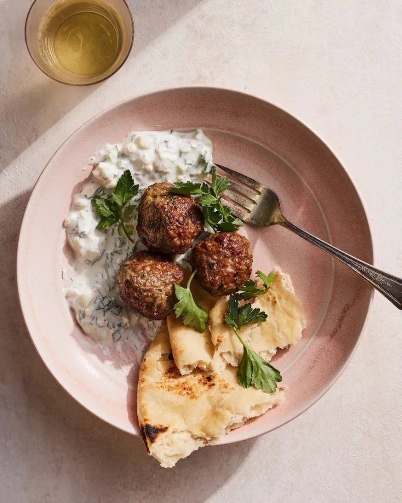 Greek Lamb Meatballs with Tzatziki