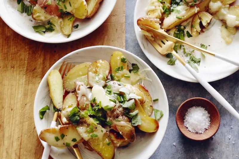 Cheesy Roasted Fingerling Potatoes