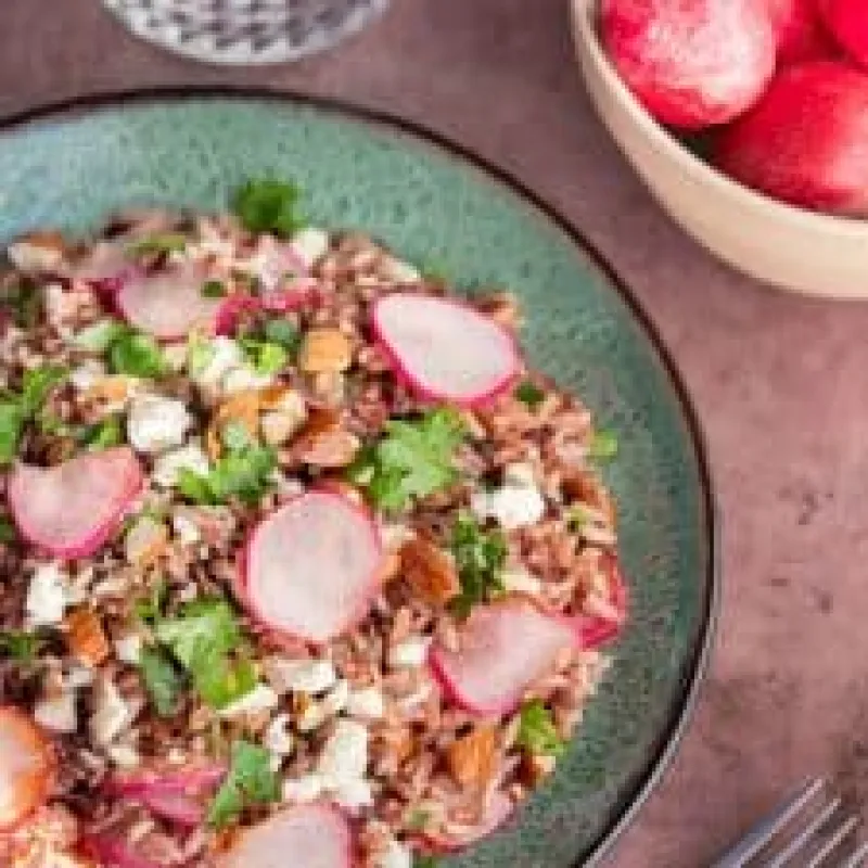 Wild Rice and Sautéed Radishes