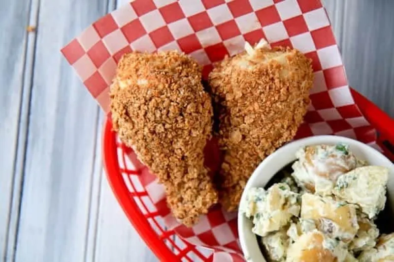 Crispy Baked Fried Chicken Drumsticks