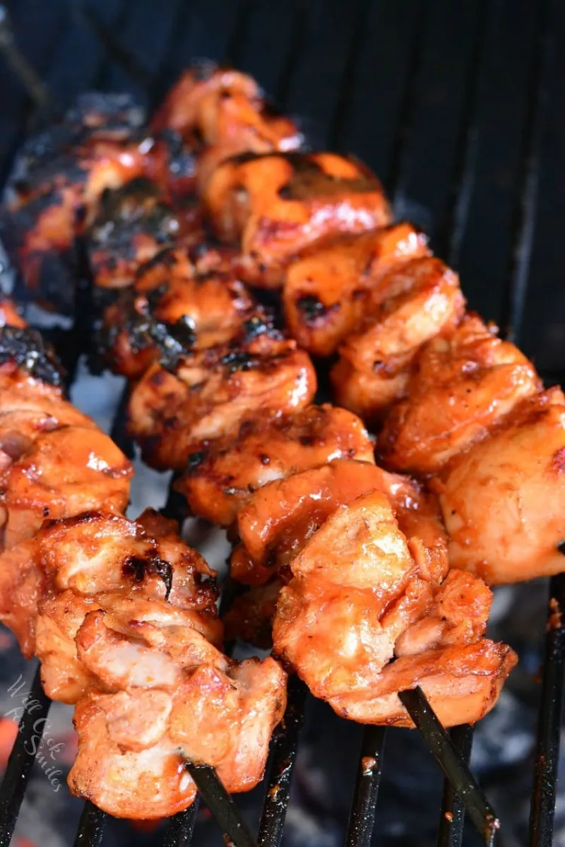 Spicy BBQ Chicken Skewers