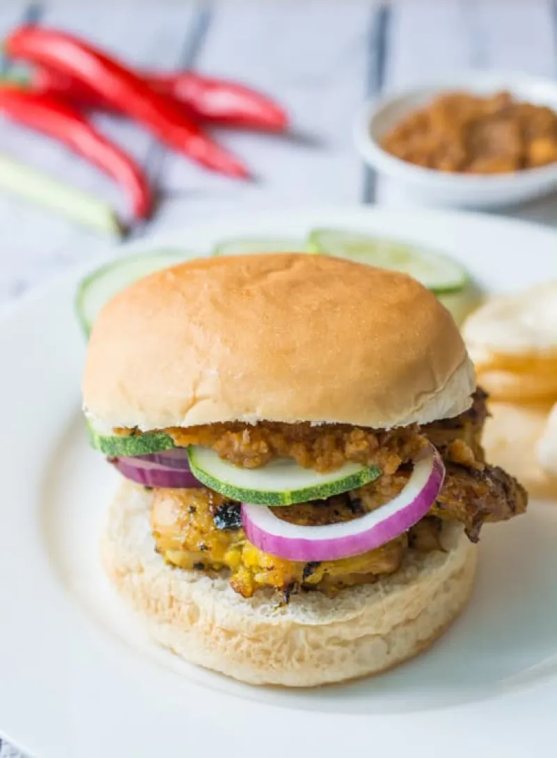 Chicken Satay Burger