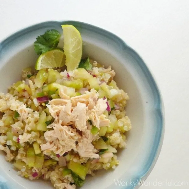 Chicken & Salsa Verde Quinoa Bowl