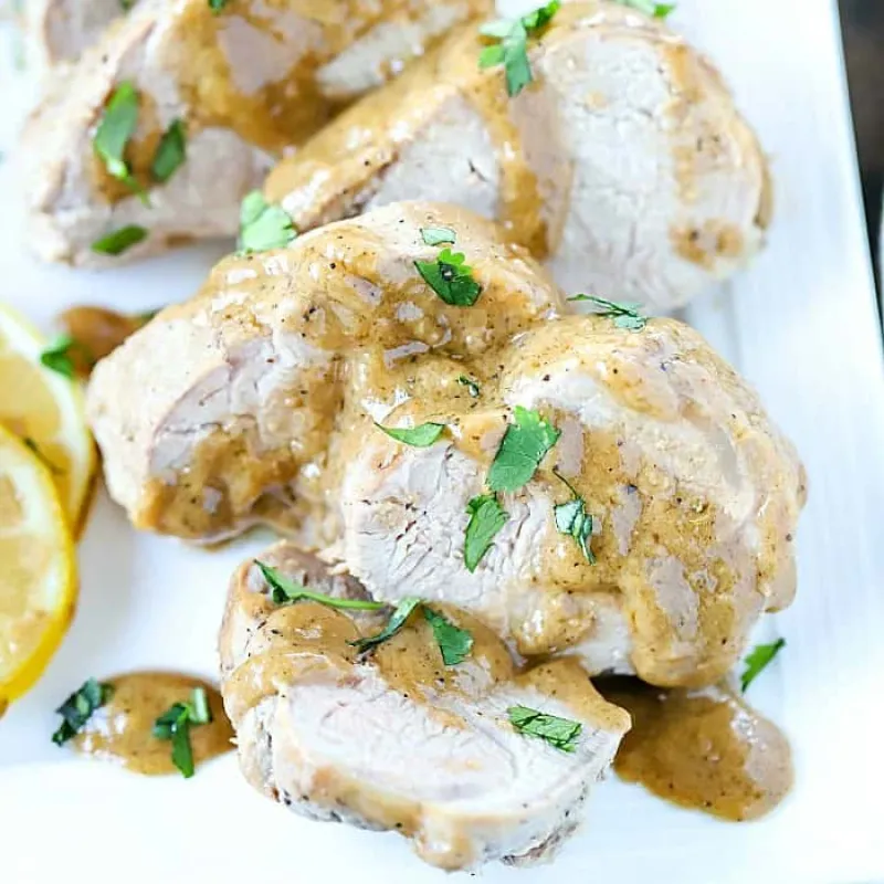 Baked Pork Tenderloin with Marinade Sauce