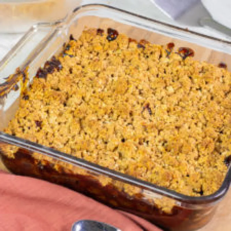 Gluten-Free Holiday Cranberry Chutney Crumble Dessert