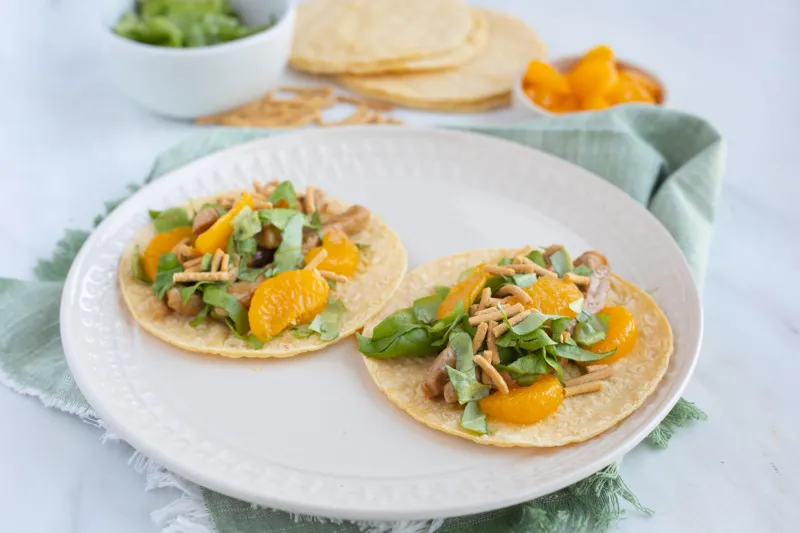 Ponzu Pork Tacos with Mandarin Oranges